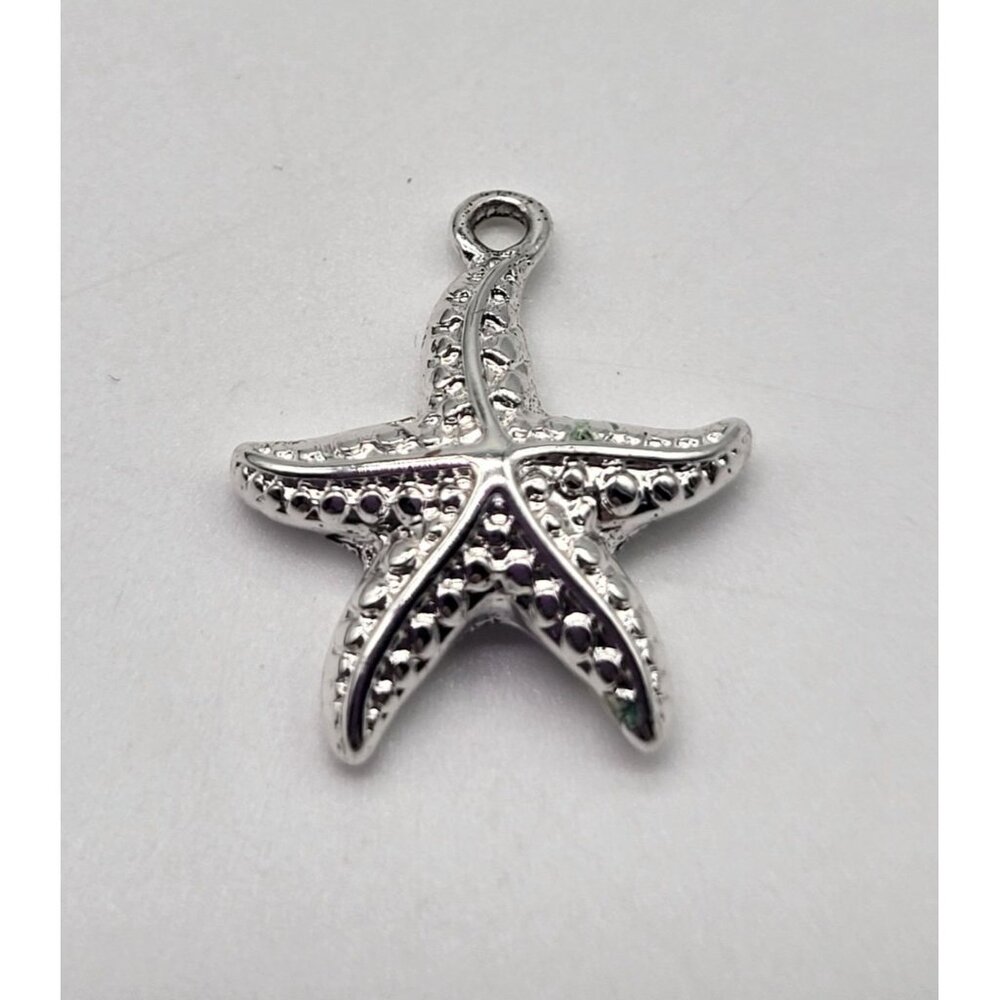 Napier Silver Tone Starfish Pendant Charm Tiny Beachy